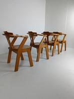 Set van Vier Brutalist Stoelen met Armleuningen, Ophalen