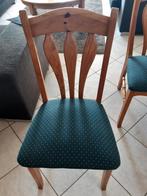 Grenen stevige eetkamerstoelen., Huis en Inrichting, Stoelen, Ophalen, Gebruikt, Blauw, Vier