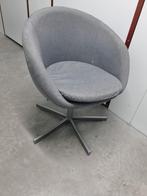 Grijze draaifauteuil, Huis en Inrichting, Fauteuils, Ophalen, Gebruikt, 75 tot 100 cm, 50 tot 75 cm