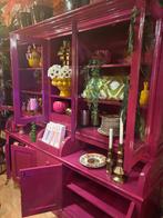 Super gave grote buffetkast / servieskast roze paars, Ophalen, Gebruikt, 25 tot 50 cm, 200 cm of meer