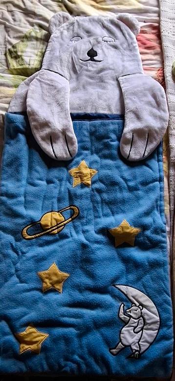 Kinderslaapzakken, +/- 90/100 cm slaapzak, fleece/katoen  beschikbaar voor biedingen