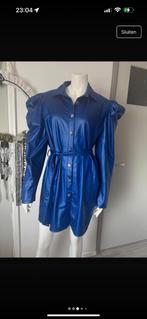 Leather look jasje blauw made  in italy, Ophalen of Verzenden, Zo goed als nieuw