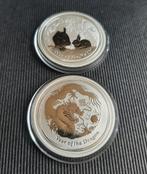 2 Stuks 1/2 oz ZILVEREN LUNAR II., Ophalen of Verzenden, Zilver