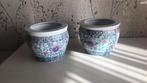 2 chinese bloempotten, Tuin en Terras, Bloempotten, Rond, Ophalen of Verzenden, Zo goed als nieuw, Aardewerk