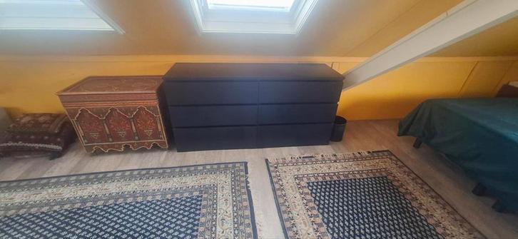 Malm ladekasten zwart 2 stuks zgan, Huis en Inrichting, Kasten | Ladekasten, Zo goed als nieuw, Minder dan 100 cm, 150 tot 200 cm