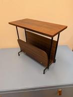 Mid-century design teak lectuurbak & bijzettafel 60s, Ophalen, Gebruikt