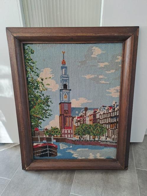 kruissteek van de Westertoren Amsterdam in een lijst, Hobby en Vrije tijd, Borduren en Borduurmachines, Handborduren, Ophalen