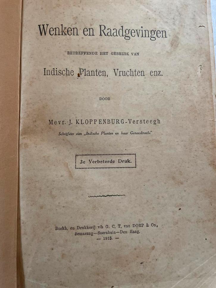 Indische Planten, Vruchten - 1915, Antiek en Kunst, Antiek | Boeken en Bijbels, Ophalen of Verzenden