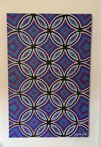 Groot schilderij pointillisme . Joy de Wit.