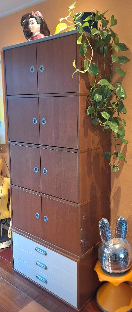 Retro - vintage IKEA kast - Effectiv, Huis en Inrichting, Kasten | Wandmeubels, Zo goed als nieuw, 150 tot 200 cm, Minder dan 150 cm