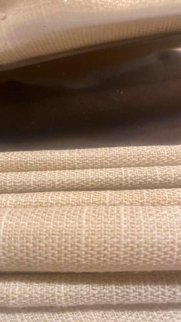 Nieuw vouw/optrekgordijn zand 113 breed 225 hoog, Huis en Inrichting, Stoffering | Gordijnen en Lamellen, Nieuw, 200 cm of meer