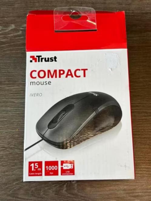 NIEUW! Trust compact mouse ivero ergonomisch design €8,99, Computers en Software, Muizen, Nieuw, Muis, Bedraad, Ergonomisch, Ophalen of Verzenden