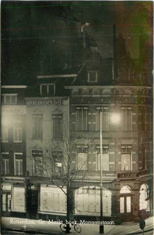 (380-956-002) Rotterdam Gr Markt hoek Moriaanstraat, Verzamelen, Ansichtkaarten | Nederland, Zuid-Holland, Verzenden