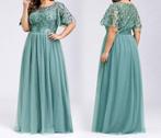 nieuwe galajurk maat 46 zeegroen, Kleding | Dames, Gelegenheidskleding, Galajurk, Blauw, Maat 46/48 (XL) of groter, All2wish4
