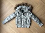 Winterjas, zilver gewatteerd, Hookipa, maat 134/140, Hookipa, Gebruikt, Meisje, Ophalen of Verzenden