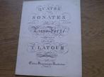 T.LATOUR -QUATRE SONATES - PIANO, Muziek en Instrumenten, Bladmuziek, Gebruikt, Klassiek, Ophalen of Verzenden, Artiest of Componist