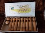 vintage oud houten kegelspel compleet in doos , mooie staat, Ophalen of Verzenden