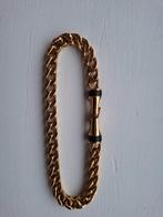 Gouden RVS Herenarmband - 21 cm, Ophalen of Verzenden, Nieuw, Goud, Staal