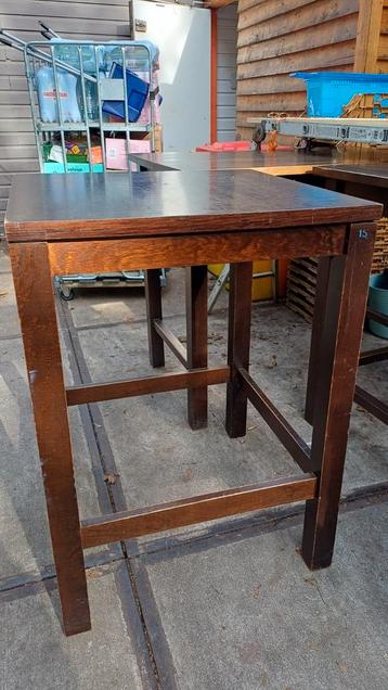 Houten statafels - 80x80 & 2x 150x80 beschikbaar voor biedingen