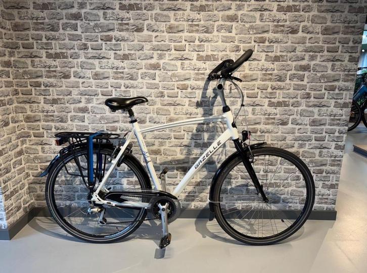 Gazelle Fuente Heren wit 61cm 2016, Fietsen en Brommers, Fietsen | Heren | Herenfietsen, Gebruikt, Gazelle, 61 tot 65 cm