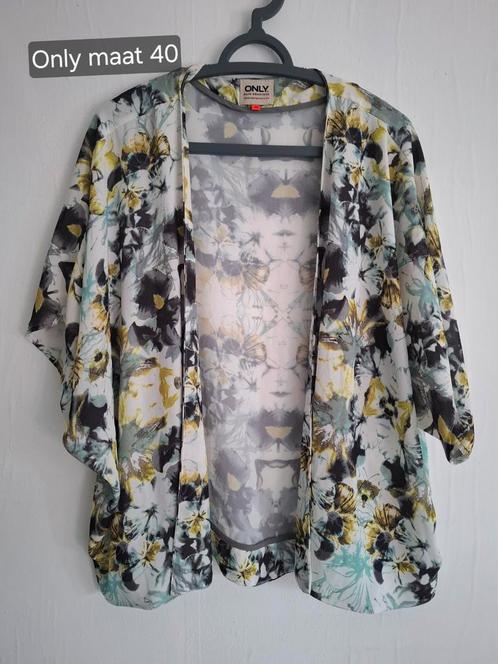 Only kimono jasje maat 40, Kleding | Dames, Jasjes, Kostuums en Pakken, Zo goed als nieuw, Maat 38/40 (M), Blauw, Ophalen of Verzenden