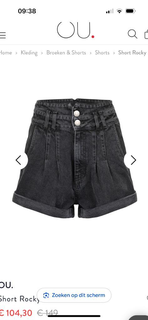 OU. Short jeans maat 38, Kleding | Dames, Spijkerbroeken en Jeans, Zo goed als nieuw, W30 - W32 (confectie 38/40), Blauw, Ophalen of Verzenden