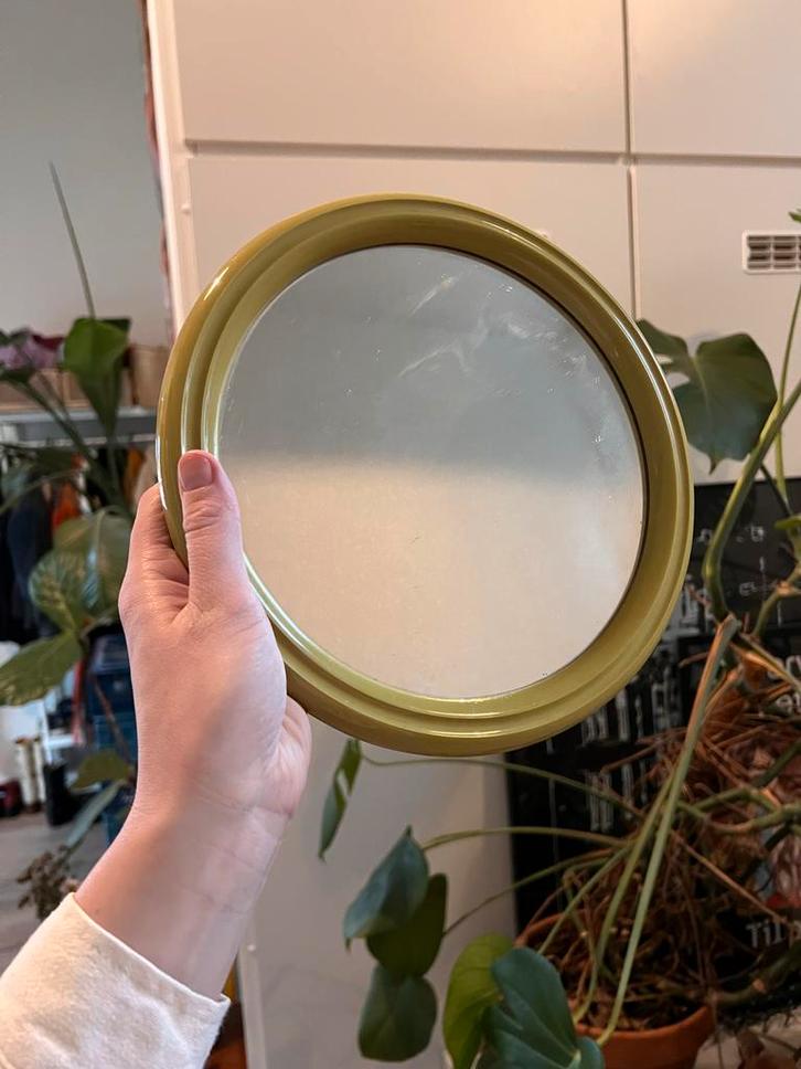 Ronde spiegel Tiger Plastics, Huis en Inrichting, Woonaccessoires | Spiegels, Gebruikt, Minder dan 50 cm, Minder dan 100 cm, Rond