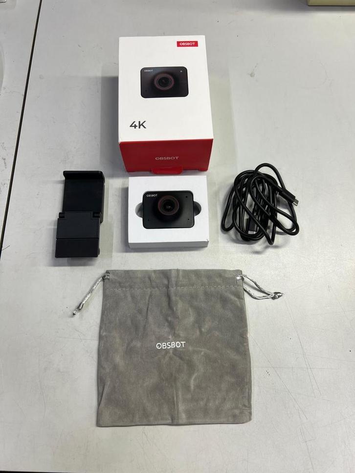 OBSBOT Meet 4K Webcam, Computers en Software, Webcams, Zo goed als nieuw, Bedraad, ChromeOS, Monitorclip, Ophalen of Verzenden