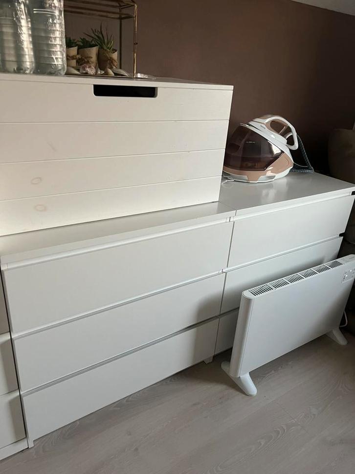 Ladekasten Malm ikea 2 stuks wit, Huis en Inrichting, Kasten | Secretaires, Zo goed als nieuw, Ophalen