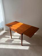 Scandinavisch design eettafel teak vierkant jaren 60, Gebruikt, Metaal, Rechthoekig, 50 tot 100 cm