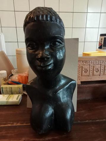 Afrikaans Houten Beeld Vrouw beschikbaar voor biedingen