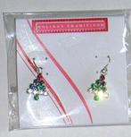 Vintage oorbellen kerstboompjes, nieuw in verpakking., Ophalen of Verzenden, Nieuw, Zilver, Overige materialen