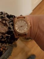 Vendoux dameshorloge met swarokristallen, Overige merken, Polshorloge, Ophalen of Verzenden, Leer