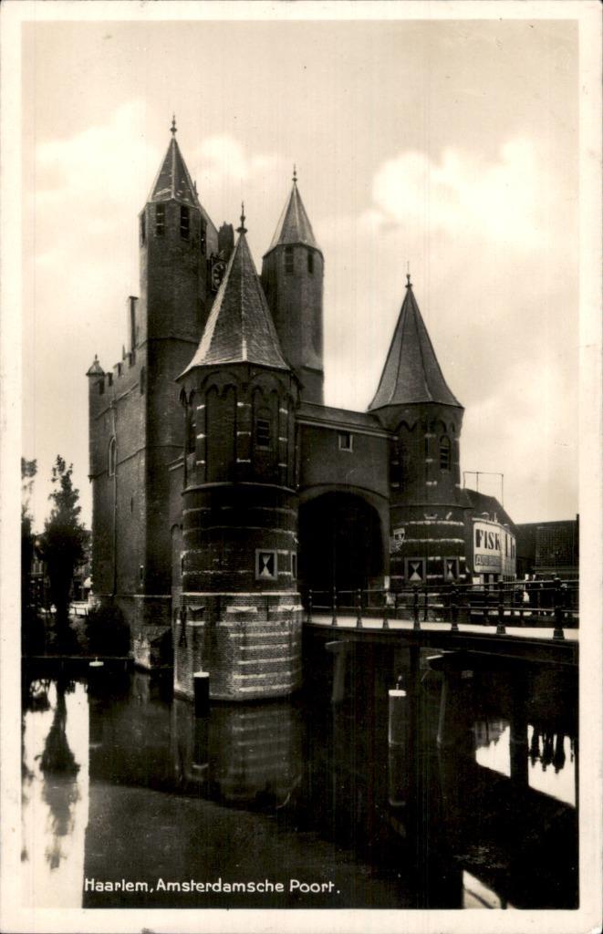 Haarlem Amsterdamsche Poort, Verzamelen, Ansichtkaarten | Nederland, Ongelopen, Noord-Holland, 1920 tot 1940, Ophalen of Verzenden