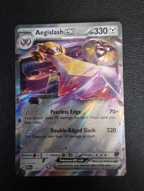 Aegislash ex #135 scarlet violet paradox rift, Hobby en Vrije tijd, Verzamelkaartspellen | Pokémon, Nieuw, Losse kaart, Ophalen of Verzenden