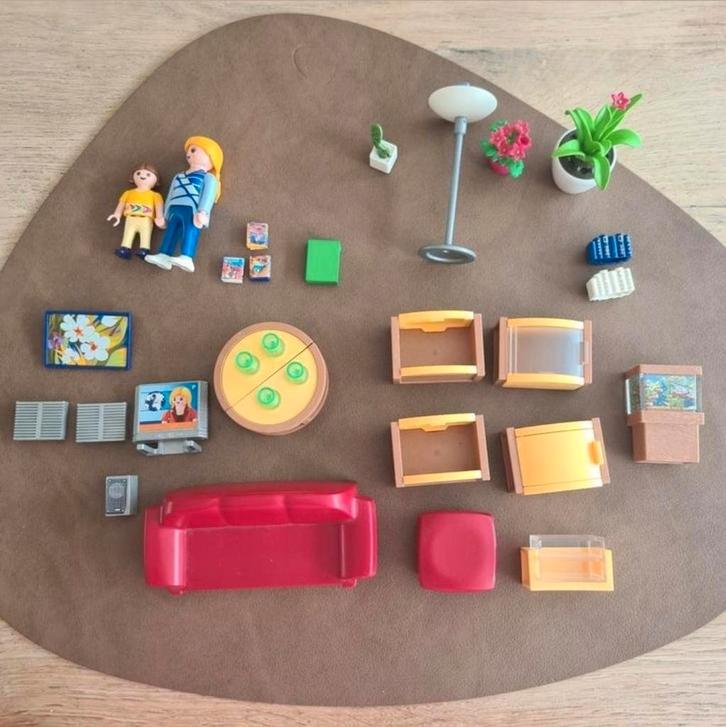 playmobil 4282 grote woonkamer poppenhuis vintage, Kinderen en Baby's, Speelgoed | Playmobil, Zo goed als nieuw, Ophalen of Verzenden