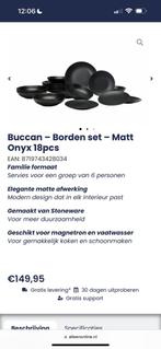 Buccan - borden set - Matt Onyx - 36 stuks/12 personen, Bord(en), Overige stijlen, Gebruikt, Ophalen