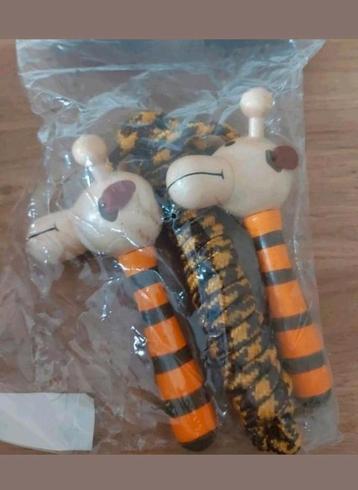 NIEUW SPRINGTOUW MET HOUTEN GIRAFFEN-TOUWTJE SPRINGEN-GIRAF beschikbaar voor biedingen