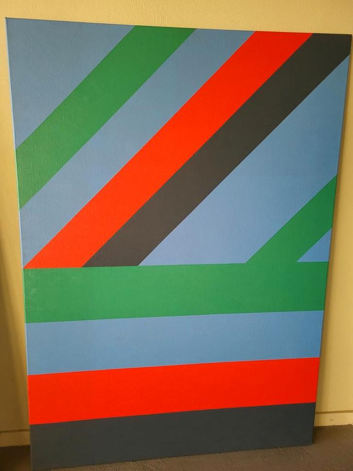 Nigel Kent - Blue Phare 2 - Abstract Schilderij 1987, Antiek en Kunst, Kunst | Schilderijen | Abstract, Ophalen