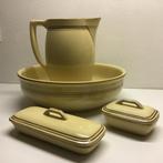 Boch Frères Belgique lampetstel lampetset 4 delig Art Deco, Antiek en Kunst, Ophalen of Verzenden