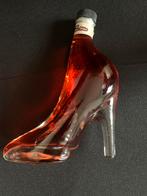 Glazen naaldhak schoen fles met drank., Antiek en Kunst, Ophalen of Verzenden