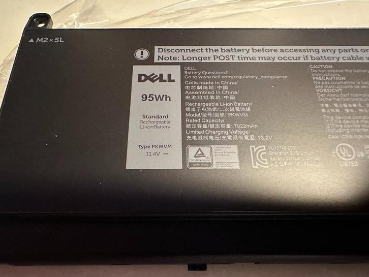 [ZGAN] Dell Precision 7760 Batterij Accu | 068ND3 | PKWVM, Computers en Software, Accu's en Batterijen, Zo goed als nieuw, Ophalen of Verzenden