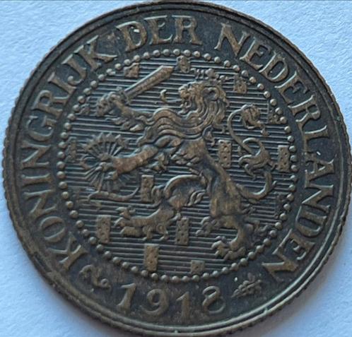 Schitterende 2,5 cent 1918, Postzegels en Munten, Munten | Nederland, Losse munt, Overige waardes, Koningin Wilhelmina, Ophalen of Verzenden