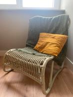 Rotan rieten lounge stoel, Huis en Inrichting, Fauteuils, Ophalen, Zo goed als nieuw