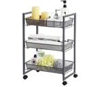 Keukentrolley Metaal - 42x26x62, Huis en Inrichting, Ophalen, Minder dan 50 cm, Minder dan 100 cm, Grijs