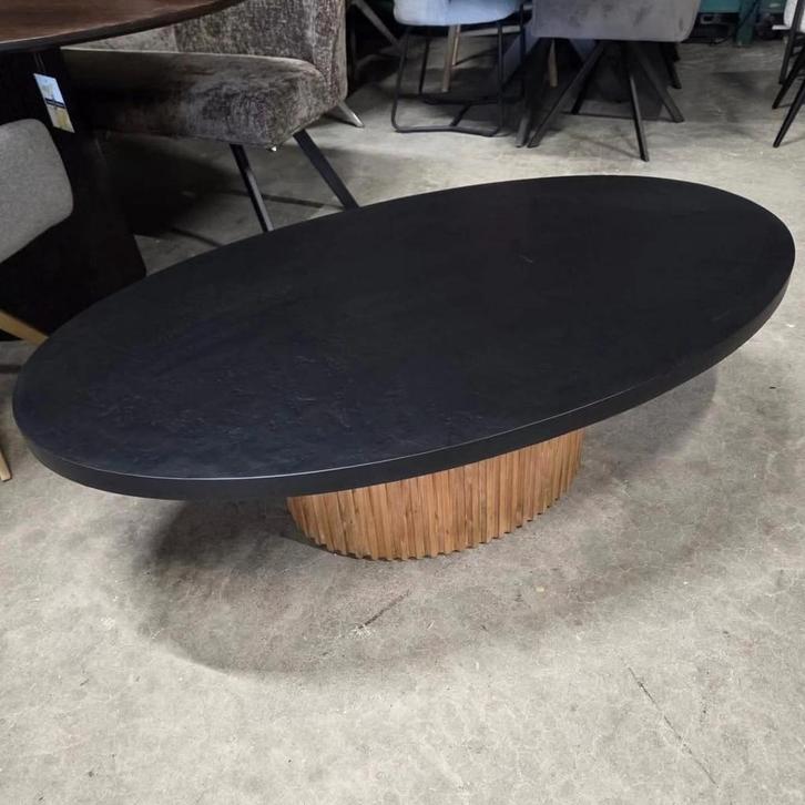 Ovale Salontafel Palazzo Teakhout 130 x 75 Tower Living, Antiek en Kunst, Antiek | Meubels | Tafels, Ophalen