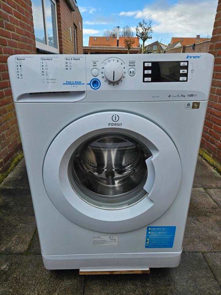 Indesit Innex A+ 7kg Wasmachine, Witgoed en Apparatuur, Wasmachines, Gebruikt, Voorlader, 6 tot 8 kg, 85 tot 90 cm, 1200 tot 1600 toeren
