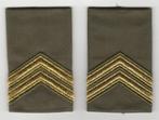Set rangen epauletten Sergeant-Majoor (V), Verzamelen, Ophalen of Verzenden, Landmacht, Nederland, Embleem of Badge
