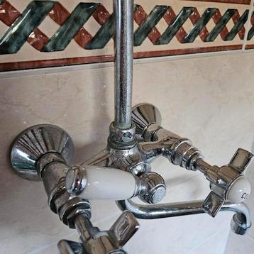 zwaar verchroomde vintage messing douche beschikbaar voor biedingen