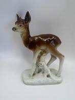 Zeldzaam Goebel beeldje hert 13 x 10 cm., Ophalen of Verzenden, Zo goed als nieuw, Porselein, Overige typen